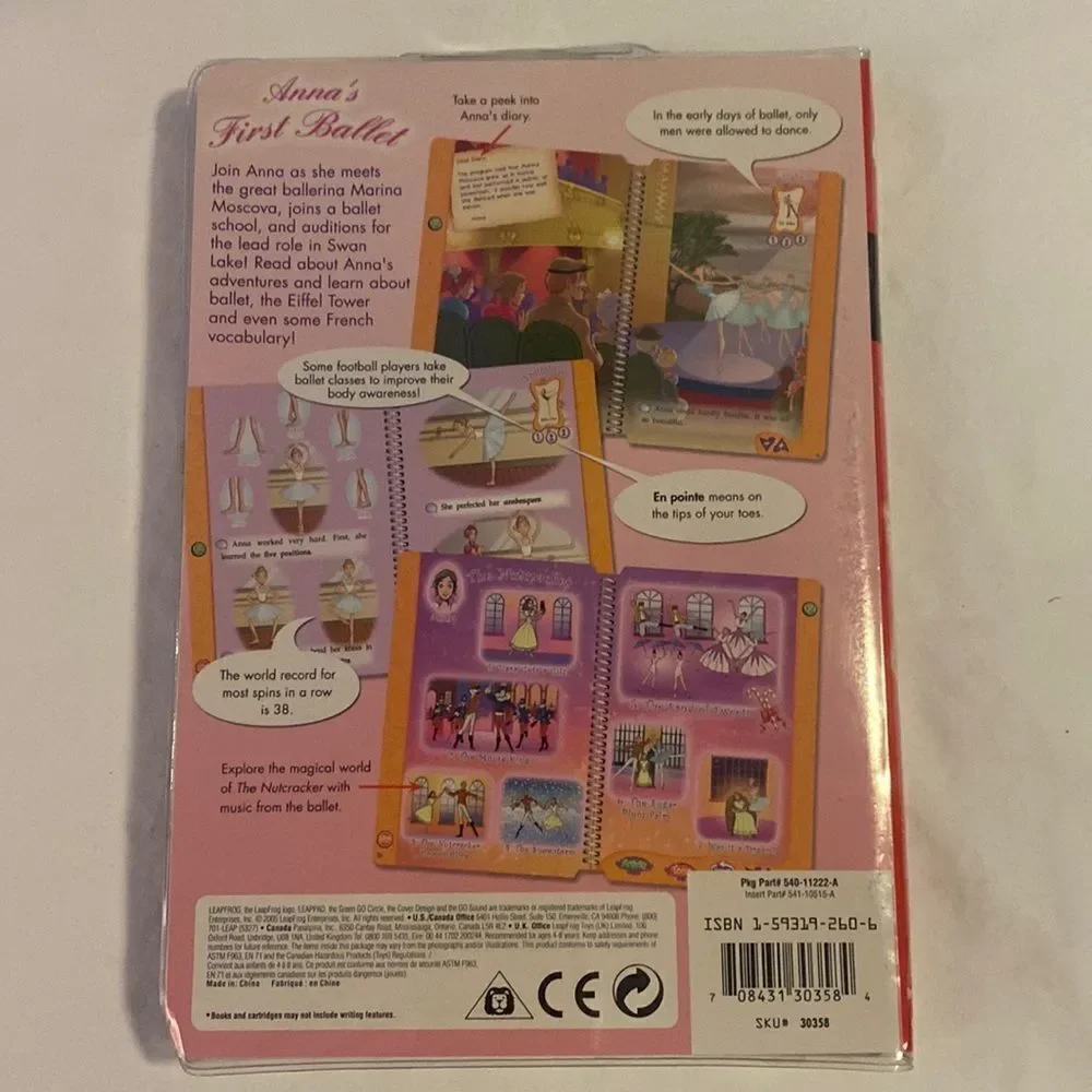 LeapFrog LeapPad Anna’s First Ballet Interactive Book Set K-1st Graders NWT